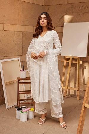 Women's Designer Afgani Kurti Pant and Dupatta Set Party Wear Salwar Kameez  Suit | eBay